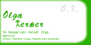 olga kerper business card